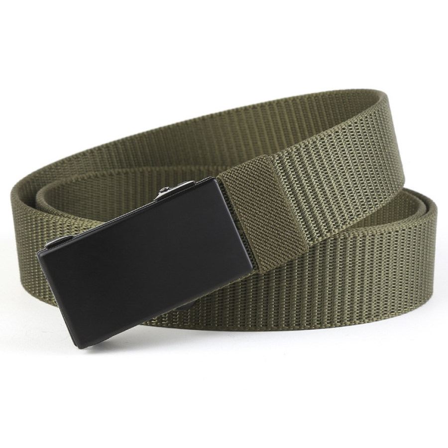 Men's Non-porous Automatic Buckle Canvas Belt