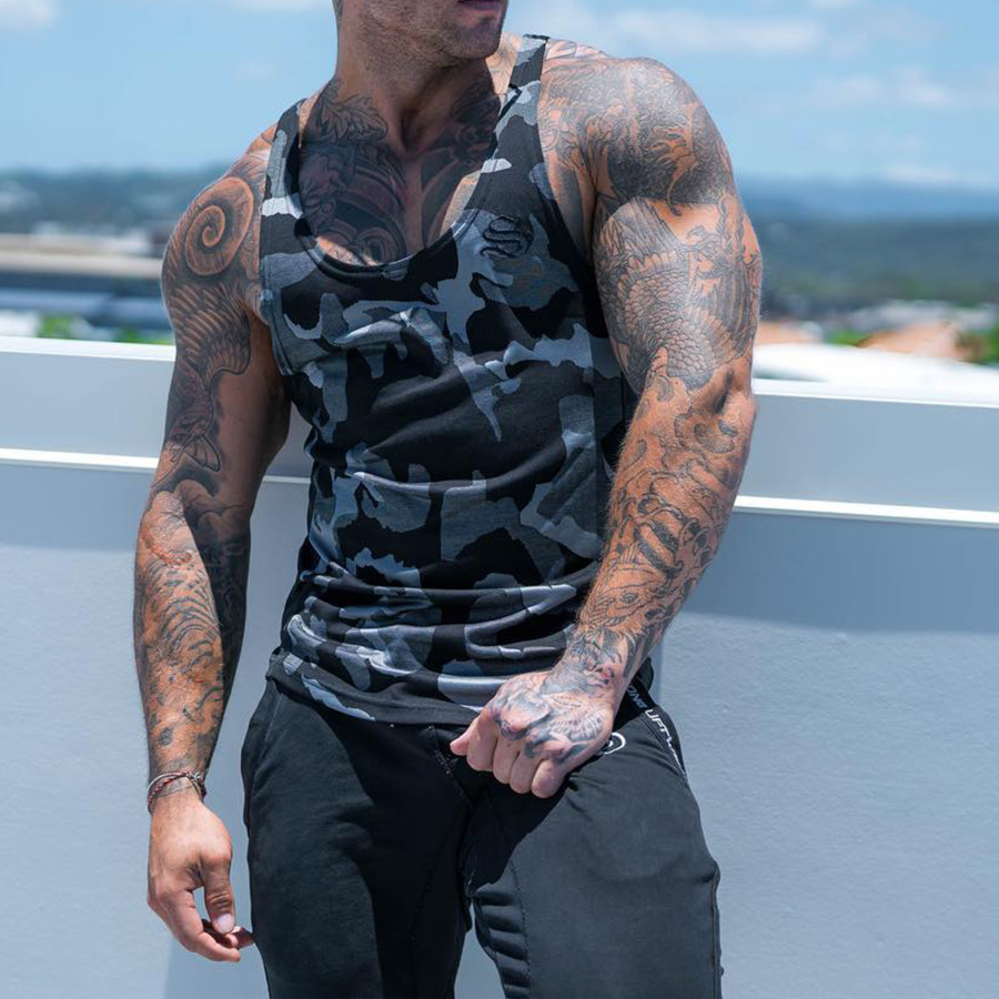 Camouflage Men's Charm Cotton Breathable Tank Top