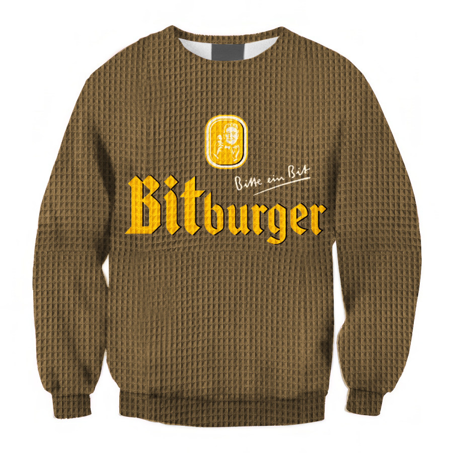 Sudadera Extragrande Unisex Con Estampado De Gofres BIT