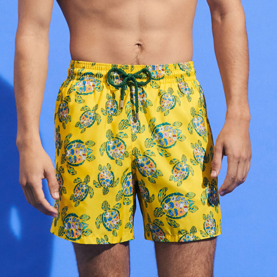 Short De Bain Homme Ultra-léger Et Compactable Tortues Provençales