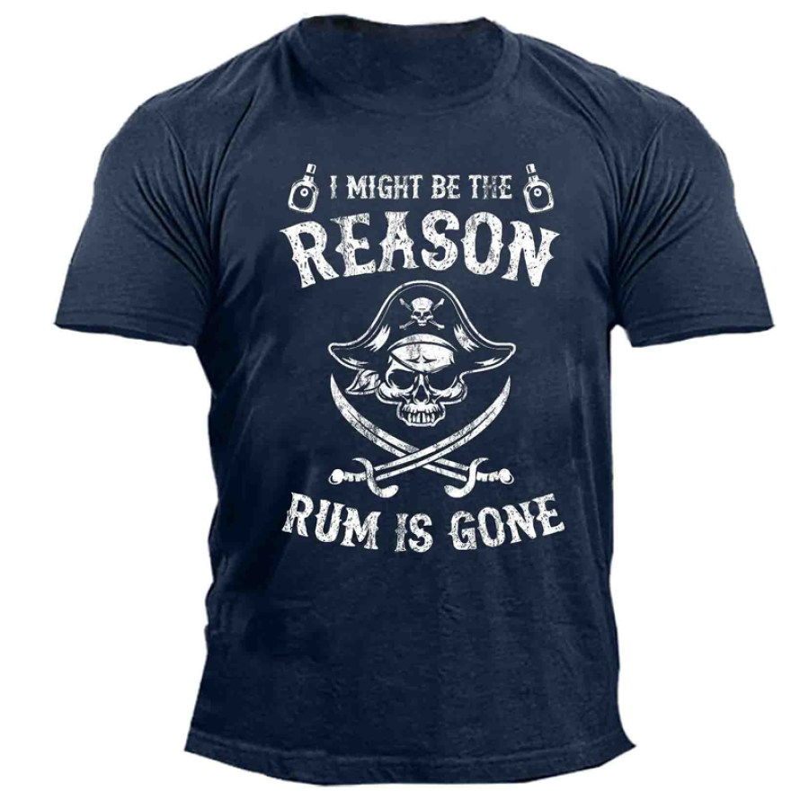 Reason Rum Is Gone Pirate Men's Cotton T-Shirt