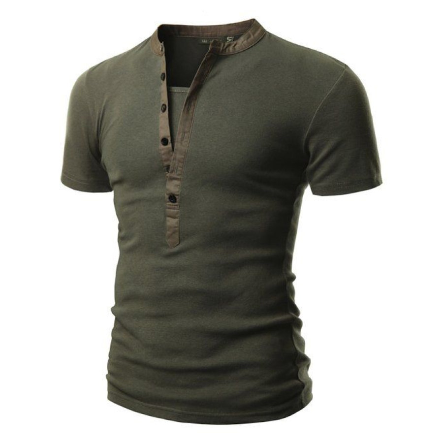 atmungsaktives einfarbiges kurzärmeliges T-Shirt für Männer