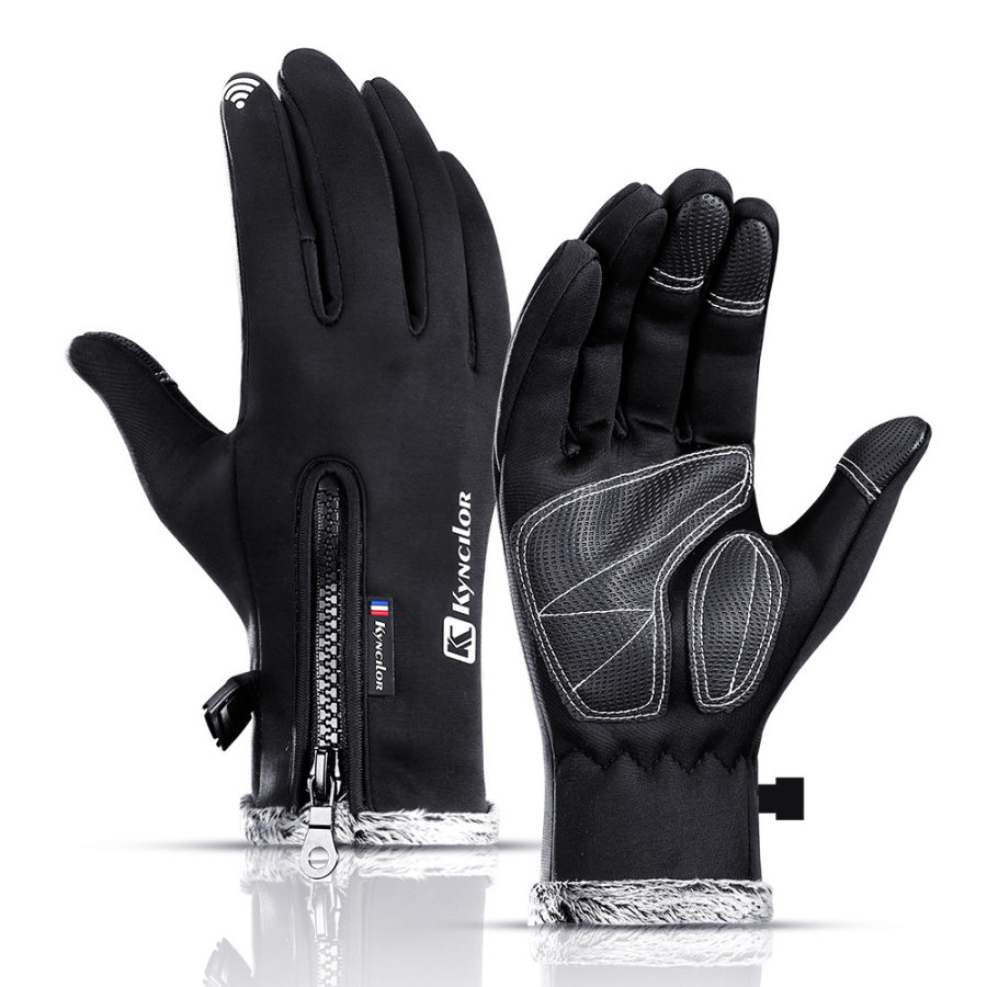 

Outdoor warm and water-repellent riding touch screen gloves