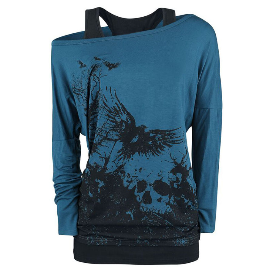 Women's casual printed top