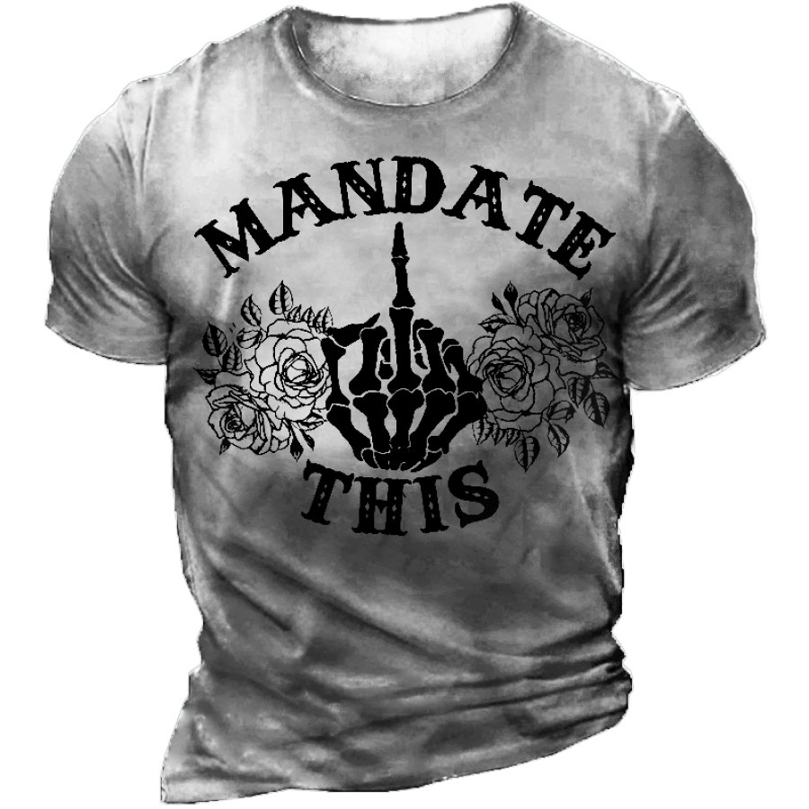 Mandate This Skull Finger Men's Outdoor Print T-shirt
Mandate This Skull Finger Men's Outdoor Print T-shirt