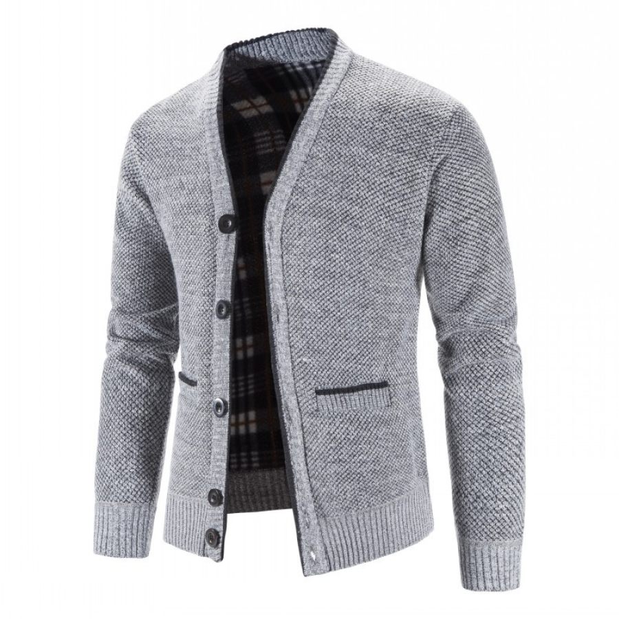 Men's Vintage Casual V-Neck Cardigan Sweater