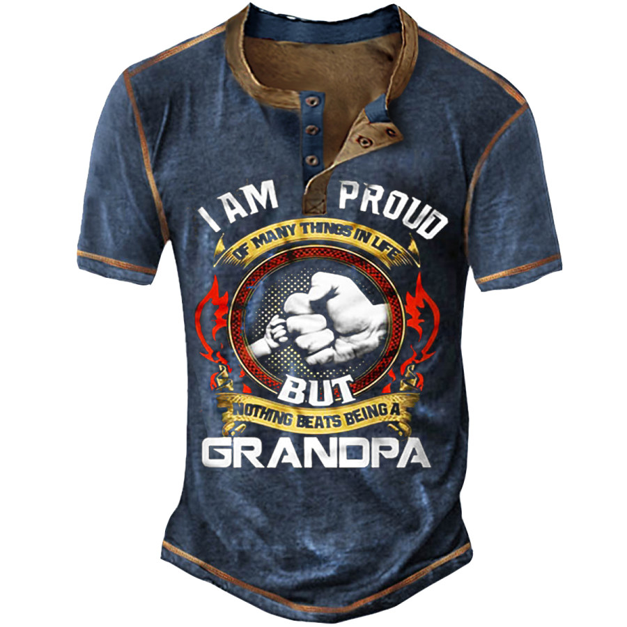 

Men's Vintage GRANDPA Henley T-Shirt