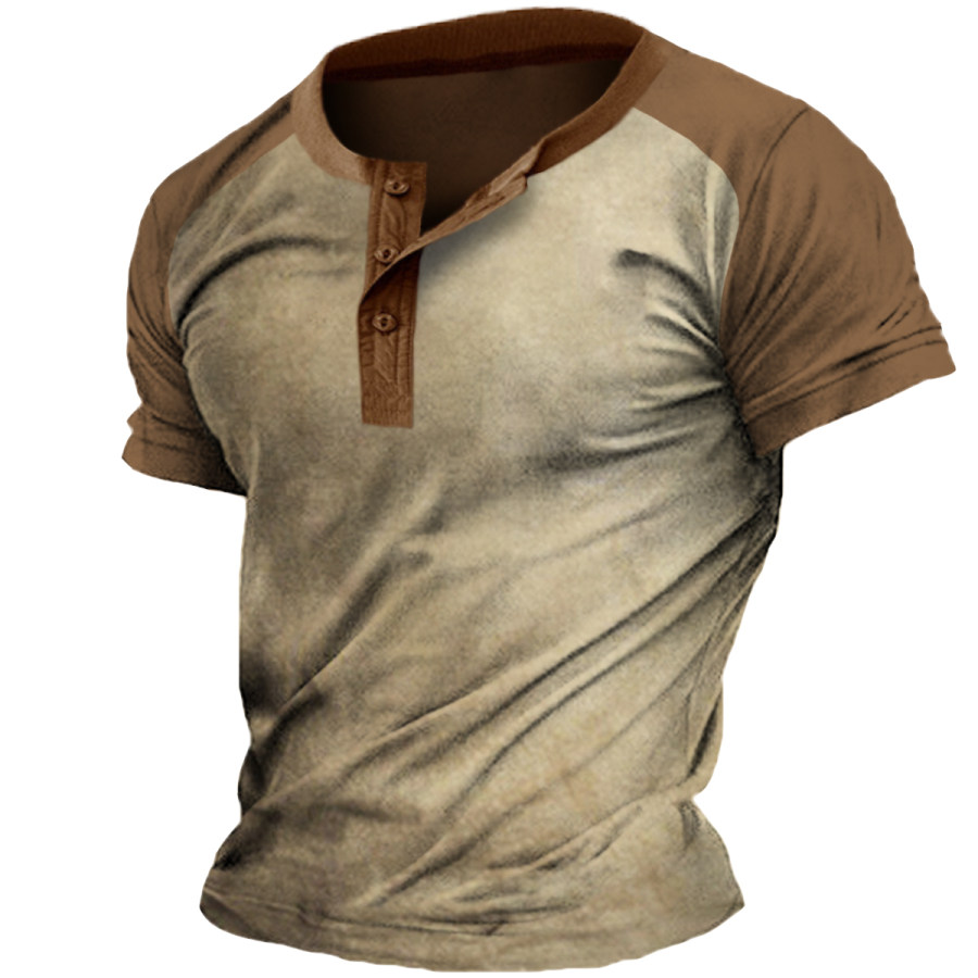 Men's Vintage Henley Short Sleeve T-Shirt
Men's Vintage Henley Short Sleeve T-Shirt