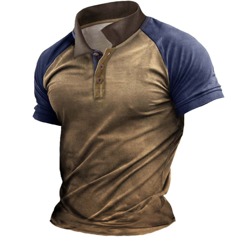 

Men's Outdoor Distressed Tactical POLO T-Shirt