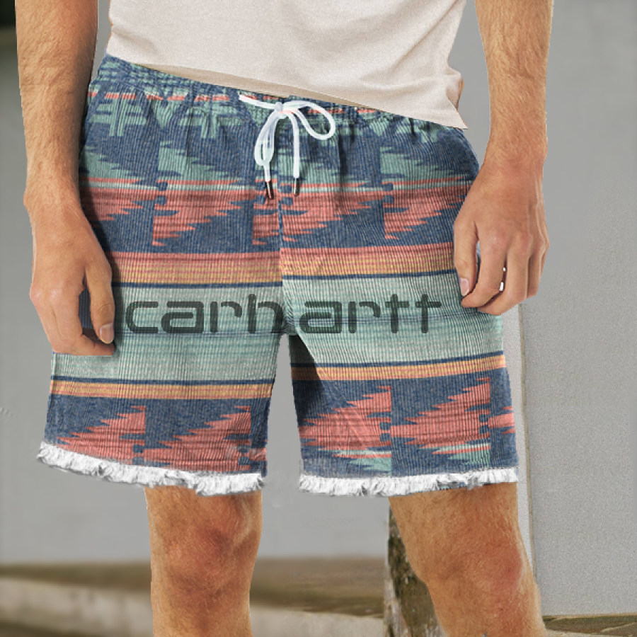 'Carhartt' Men's Tassel Surf ShortsThunderVoice Eagle Recycled High Pile Vintage Striped Elastic Waist Pocket Shorts
'Carhartt' Men's Tassel Surf ShortsThunderVoice Eagle Recycled High Pile Vintage Striped Elastic Waist Pocket Shorts