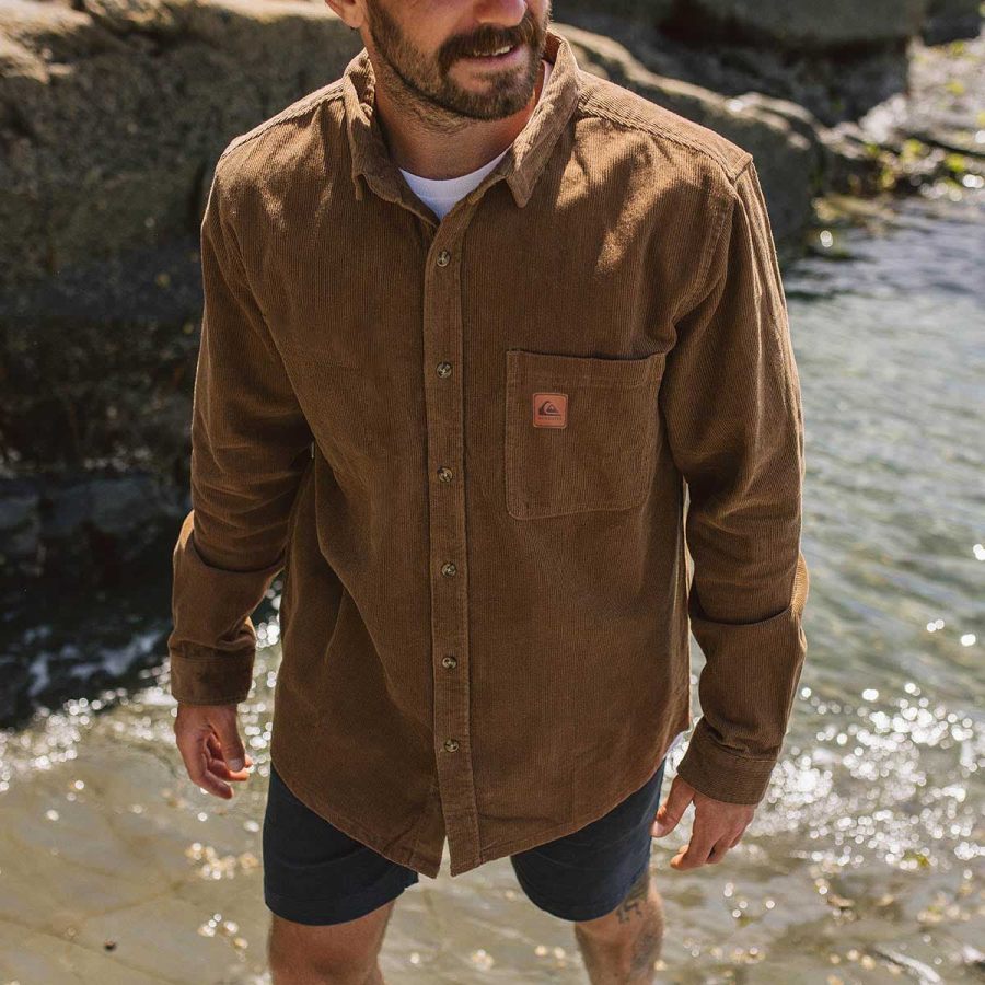 Мужская рубашка с длинным рукавом Вельвет Vintage Quiksilver Повседневные топы Коричневый
Мужская рубашка с длинным рукавом Вельвет Vintage Quiksilver Повседневные топы Коричневый