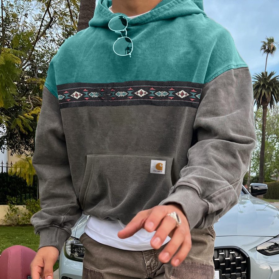 Sudadera Con Capucha Azteca Unisex Vintage