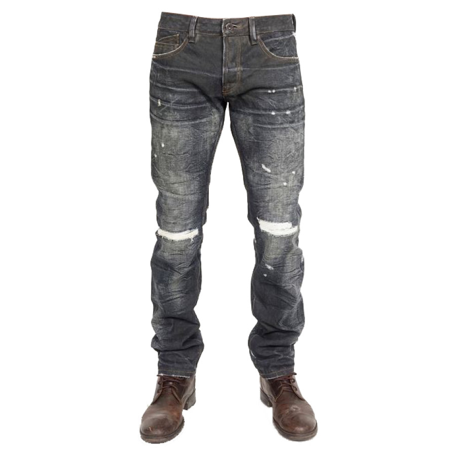 Men's Casual Outdoor Multi-pockets Retro Jeans