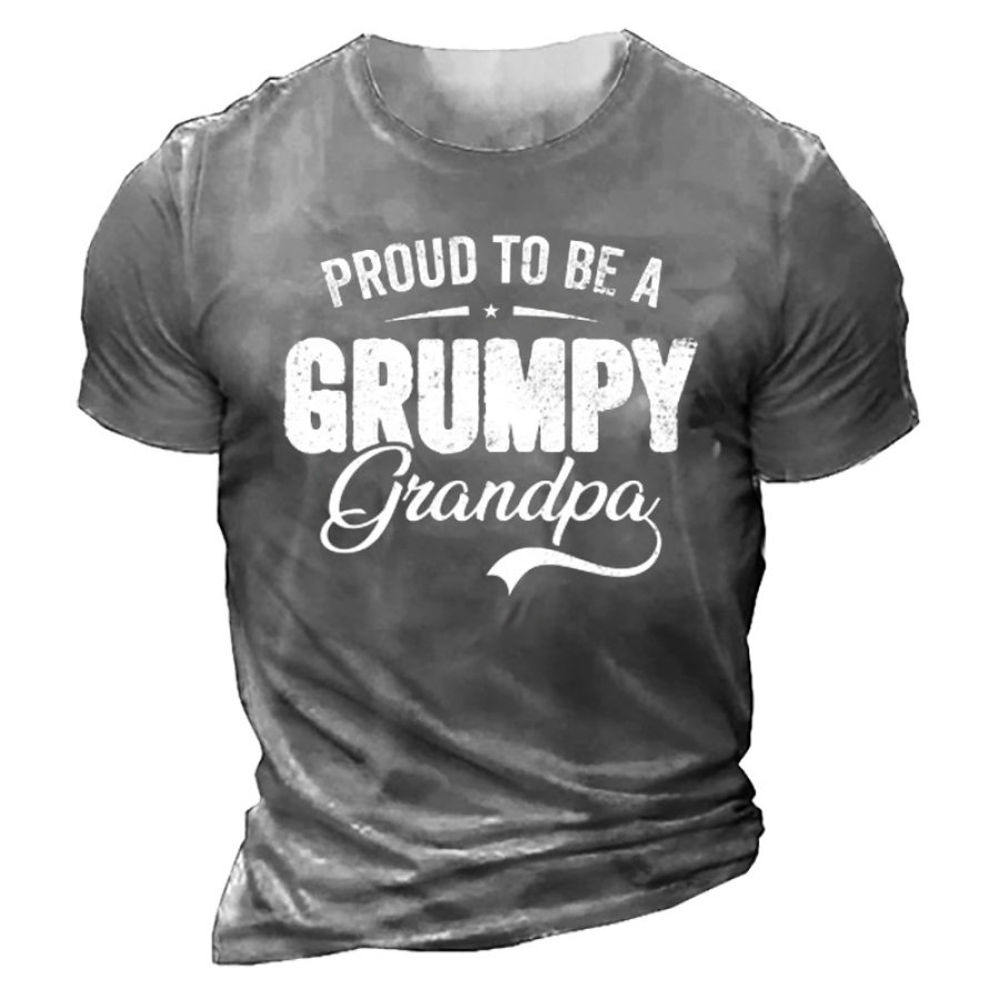 Proud To Be A Grumpy Grandpa Cool Men's T-Shirt