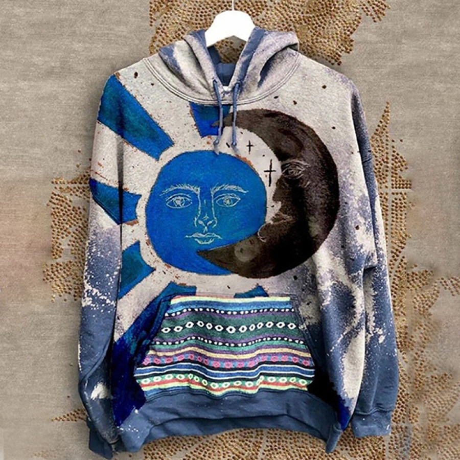 Men's Retro Hooded Sweatshirt Vintage Moon Sun Pattern Autumn Winter Hoodies Streetwear
Men's Retro Hooded Sweatshirt Vintage Moon Sun Pattern Autumn Winter Hoodies Streetwear