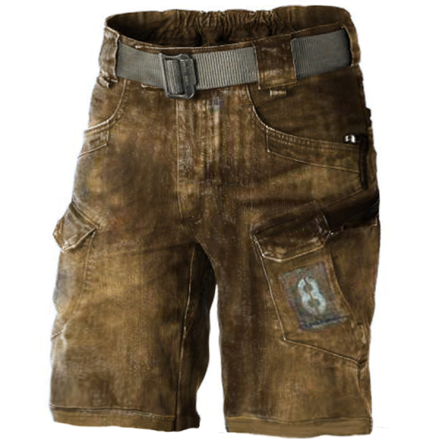 Men's outdoor sports retro tactical shorts