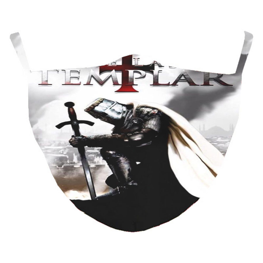 Men's Retro Templar Print Mask