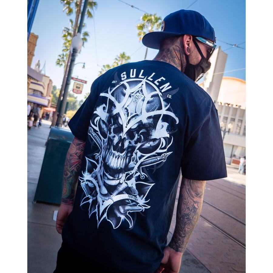 Mens Skull Pattern T-shirt