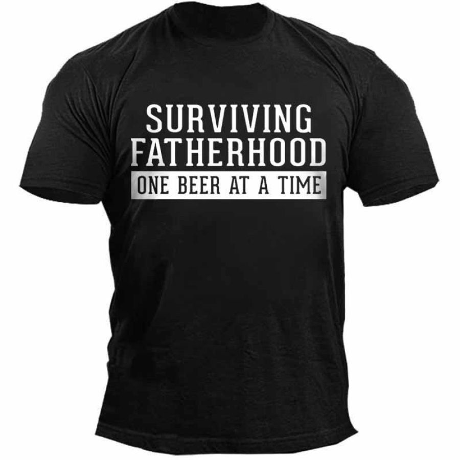 Men's Outdoor Surviving Fatherhood Cotton T-Shirt