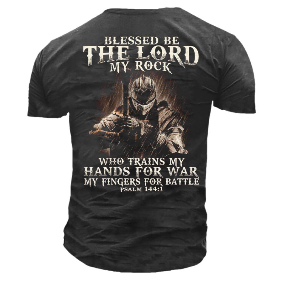 Blessed Be The Lord My Rock Men's T-Shirt 
Blessed Be The Lord My Rock Men's T-Shirt