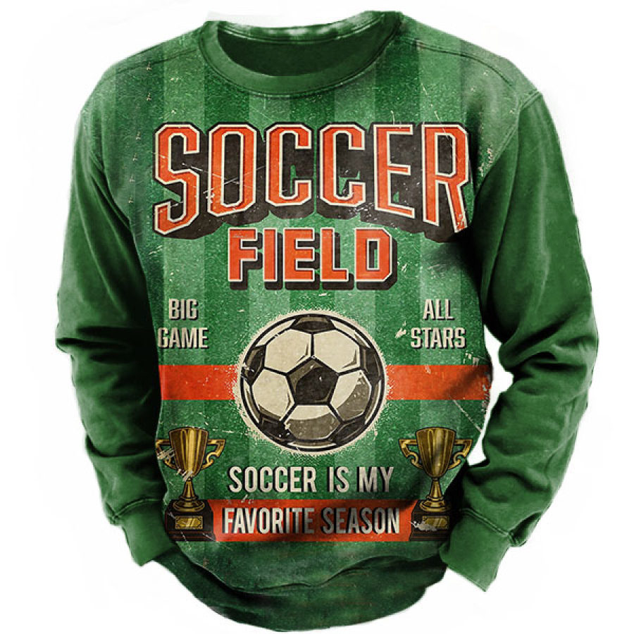 Men's Outdoor Soccer Is My Favorite Season Print Sweatshirt
