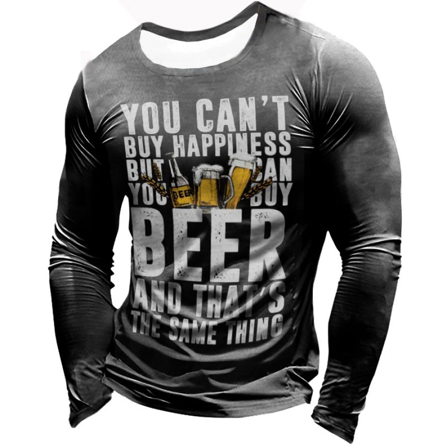 Men's Speed YOU CAN'T...BEER Printed Round Neck T-Shirt