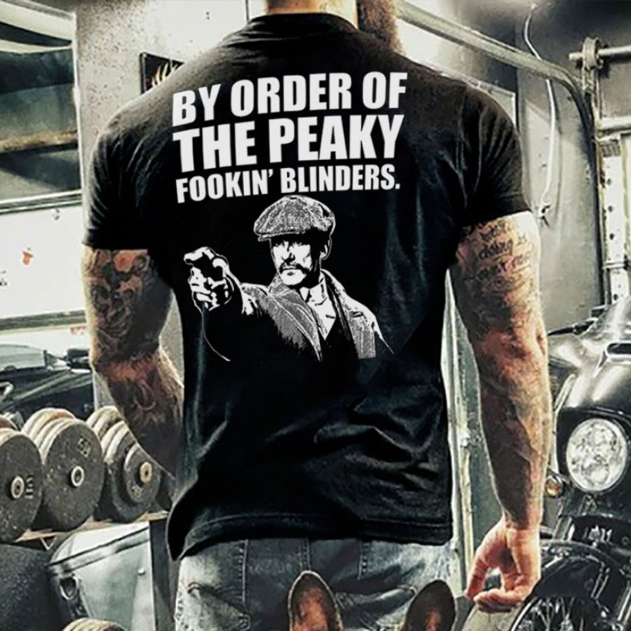 Mens Retro Motorcycle Printed T-shirt