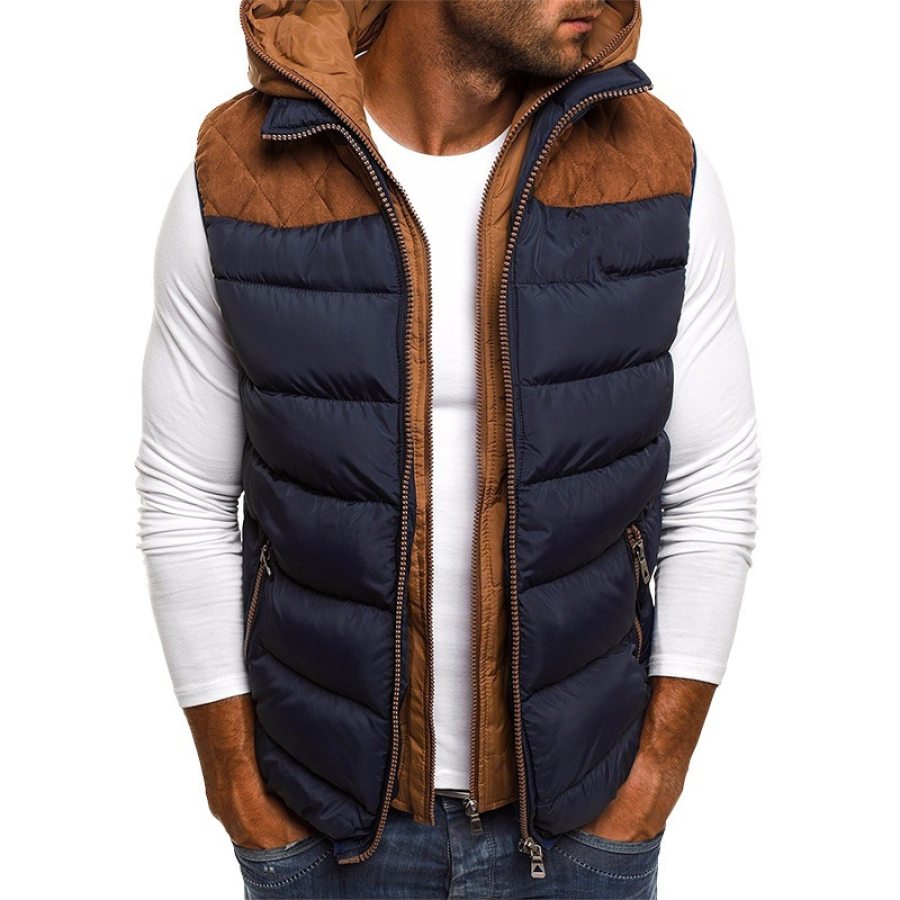 

Men's Casual Colorblock Thermal Padded Vest Jacket