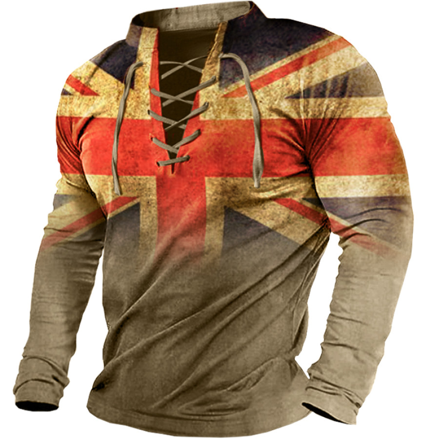 Men's Vintage Union Jack Long Sleeve T-Shirt 
Men's Vintage Union Jack Long Sleeve T-Shirt