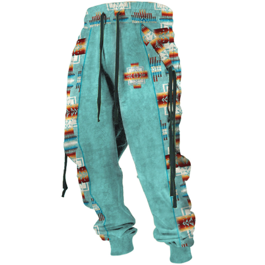 Men's Outdoor Tribal Aboriginal Element Printed Sweatpants