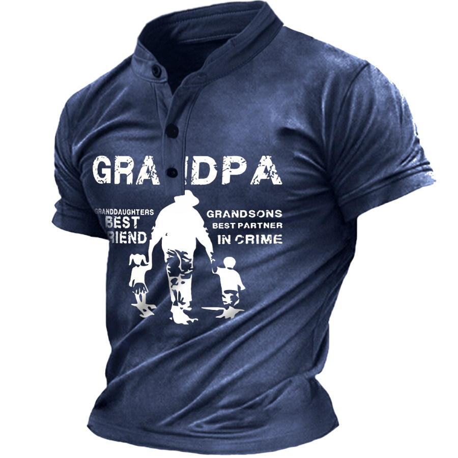 

Men's Vintage GRANDPA Henley T-Shirt