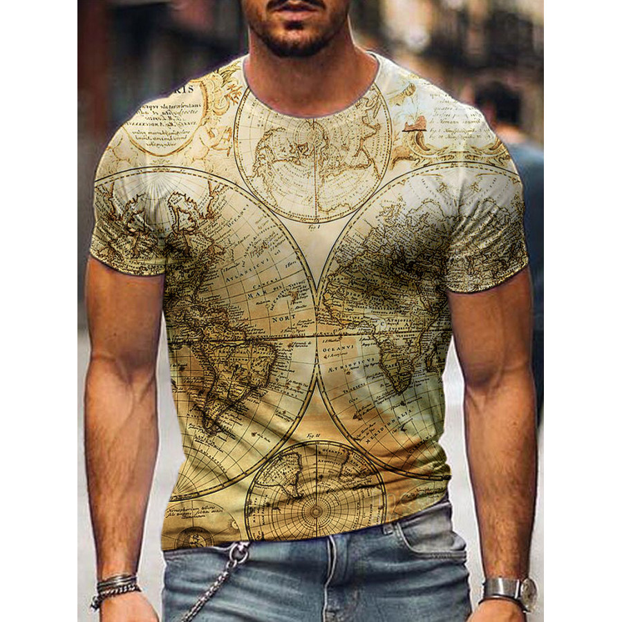 World Map Print T-shirt