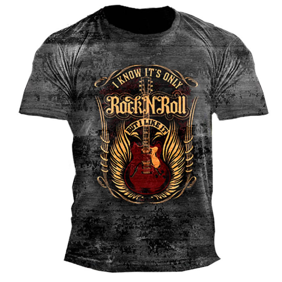 

Men's Outdoor I Know It's Only Rock Guitar T-Shirt