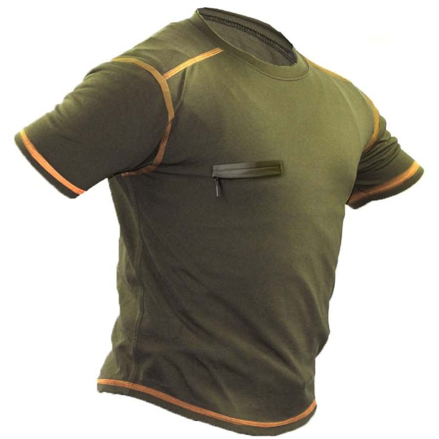 Men's Solid Color Zipper Stitching Outdoor Training T-Shirt Men's Solid Color Zipper Stitching Outdoor Training T-Shirt
Men's Solid Color Zipper Stitching Outdoor Training T-Shirt Men's Solid Color Zipper Stitching Outdoor Training T-Shirt