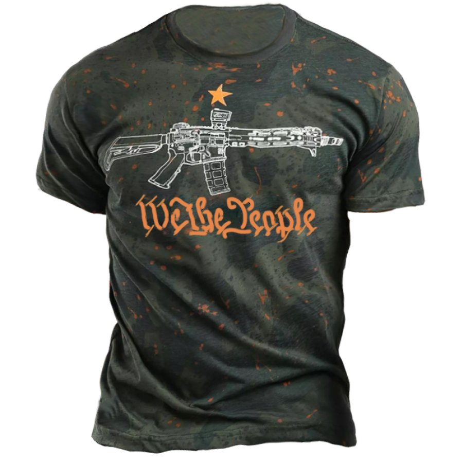 We The People Men's Military Camouflage Print T-Shirt