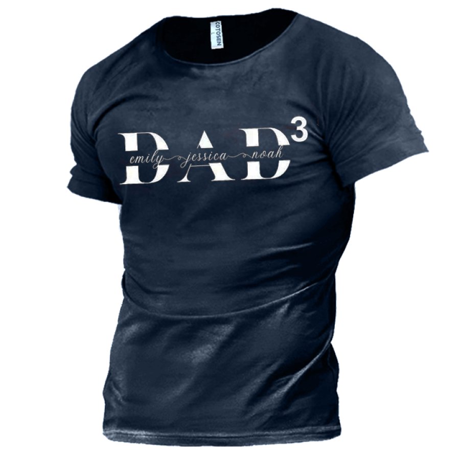 Men's Funny DAD Cotton Print T-Shirt