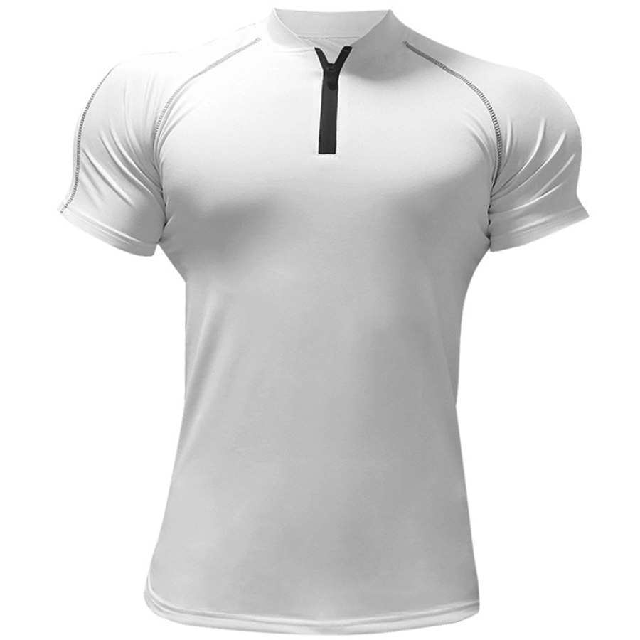 Men's High-elastic Tight-fitting Quick-drying Running Stand-up Collar Half Zipper Casual Sportswear Fitness Shirts
Men's High-elastic Tight-fitting Quick-drying Running Stand-up Collar Half Zipper Casual Sportswear Fitness Shirts