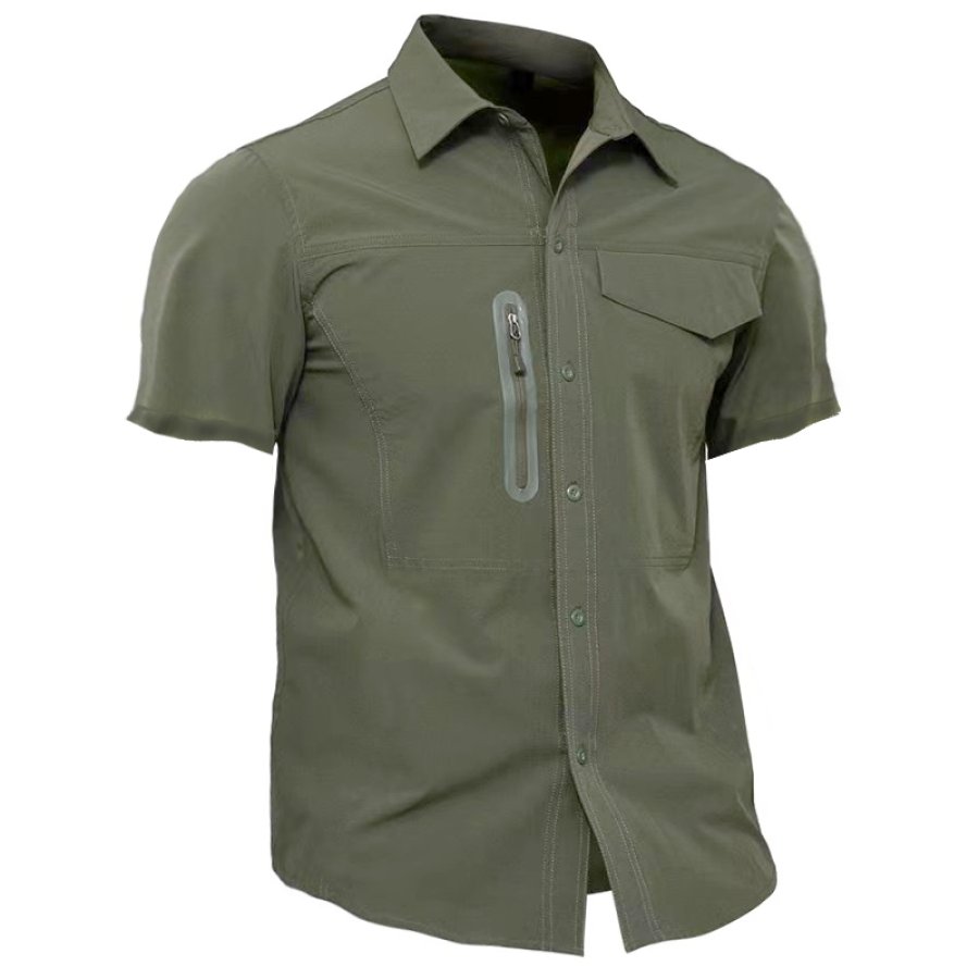 Men's Zip Pocket Tactical Shirt