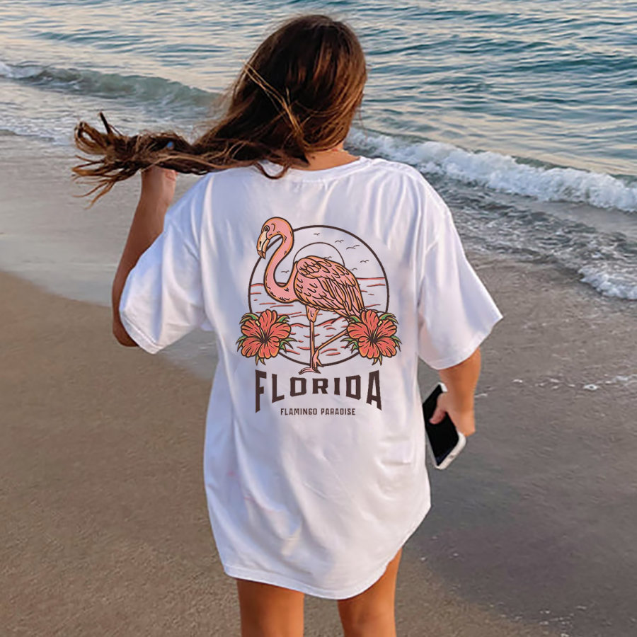 Women's Retro Florida Beach Loose T-Shirt