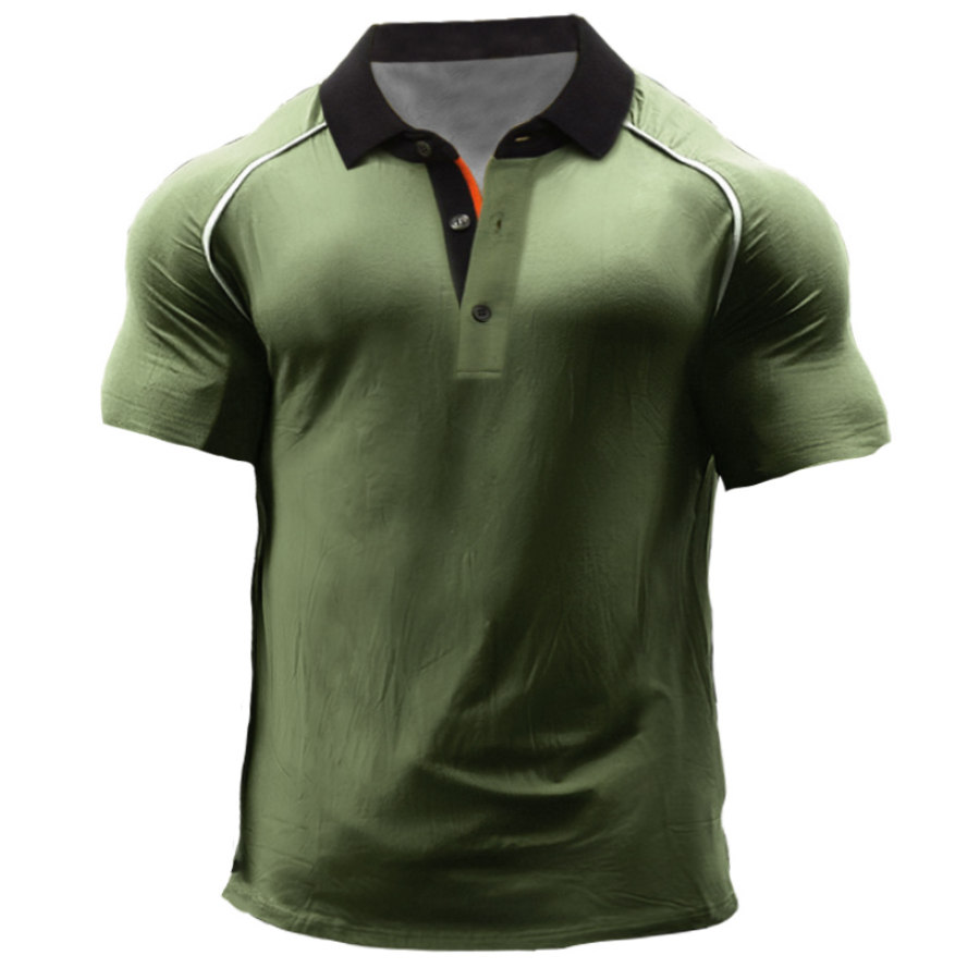 Men's Outdoor Tactical Raglan Polo T-Shirt