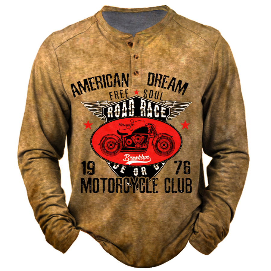 American Dream Men's Motorcycle Race Road Trip Graphic-print Cotton Long-sleeve T-shirt
American Dream Men's Motorcycle Race Road Trip Graphic-print Cotton Long-sleeve T-shirt