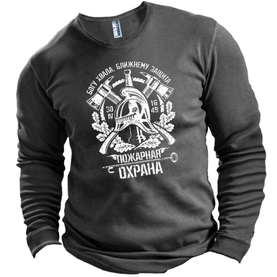 

Men's Spartan Warrior Graphic Print Cotton T-Shirt