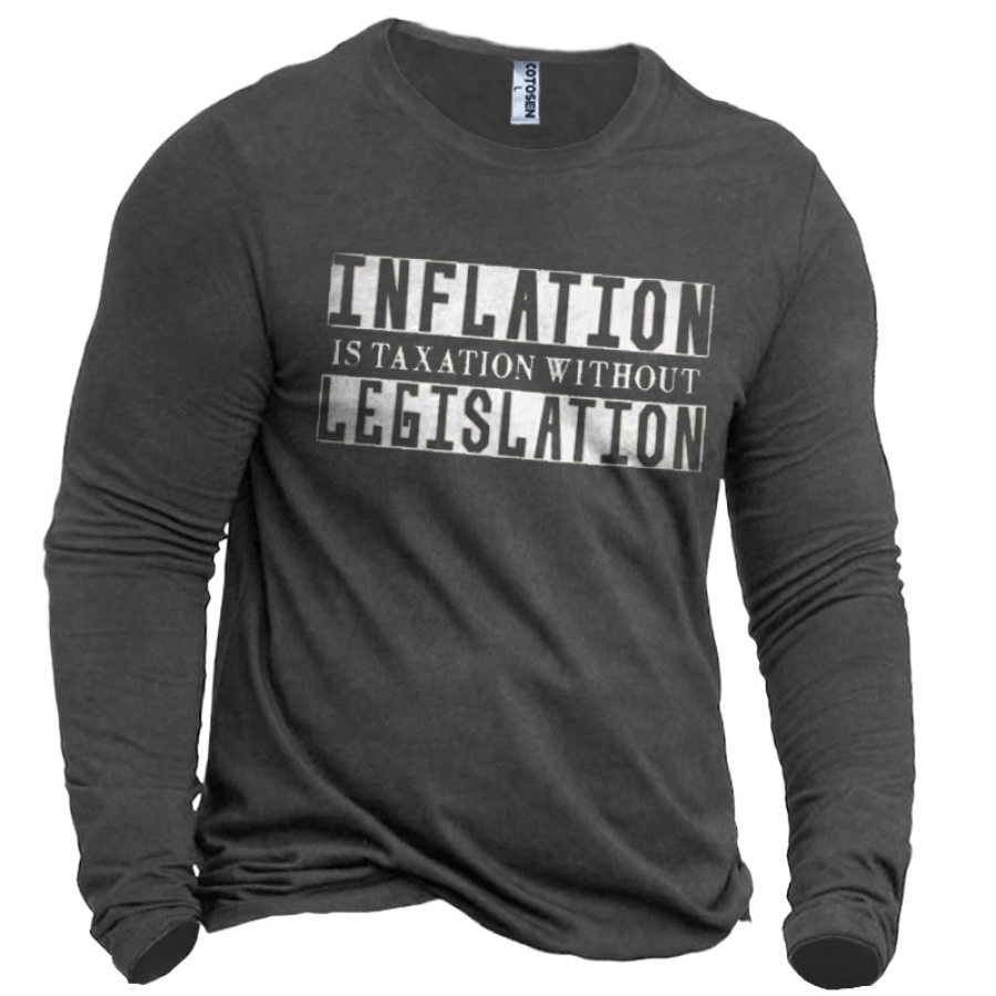 Inflation Is Taxation Without Legislation Men's Funny Economic Recession Cotton T-Shirt
Inflation Is Taxation Without Legislation Men's Funny Economic Recession Cotton T-Shirt