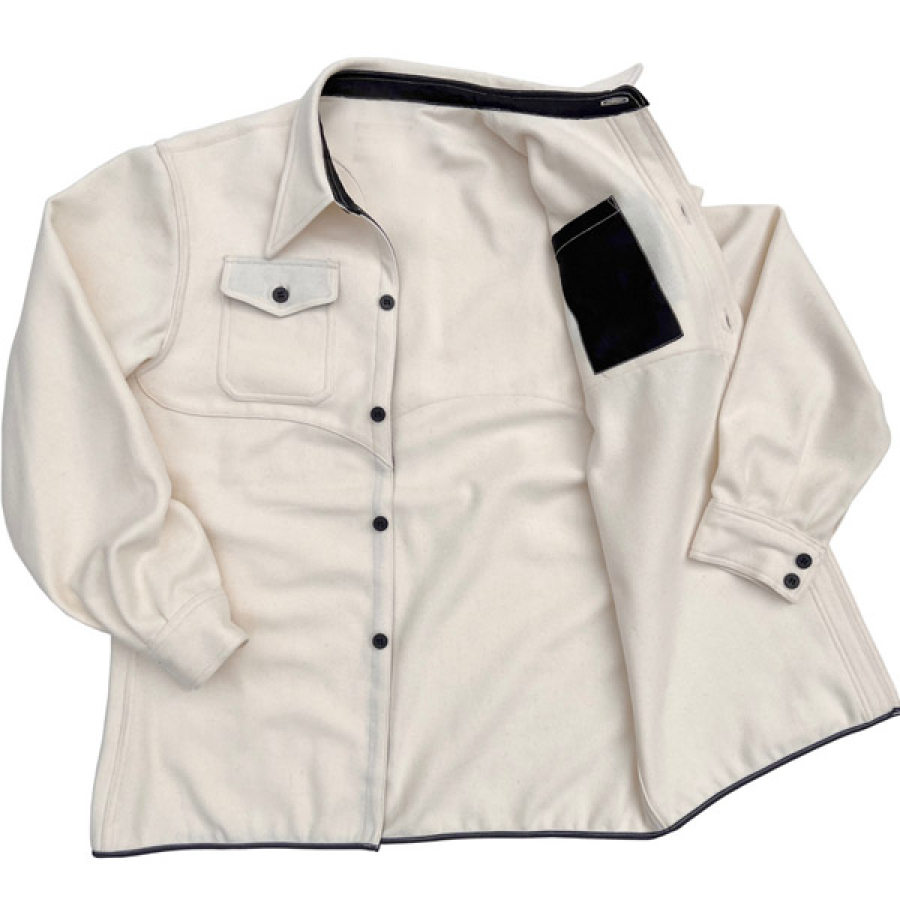 Men's Outdoor Multi-pocket Woolen Jacket