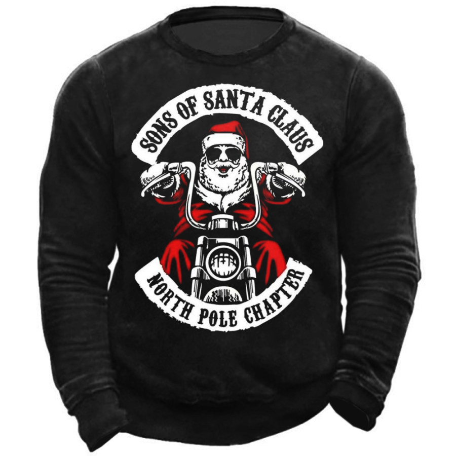 Sons Of Santa Claus North Pole Chapter Men's Crew Neck Sweatshirt