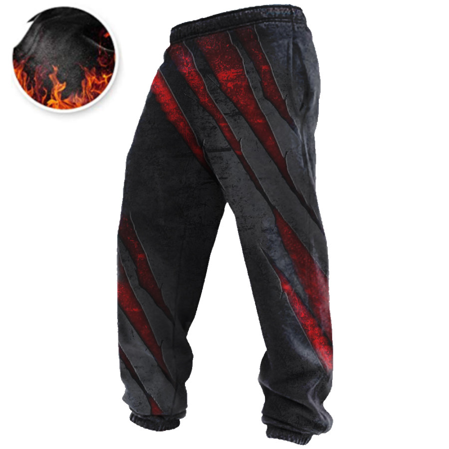 Men's Vintage Scratch Print Soft Fleece Loose-fit Sweatpants With Pockets
Men's Vintage Scratch Print Soft Fleece Loose-fit Sweatpants With Pockets