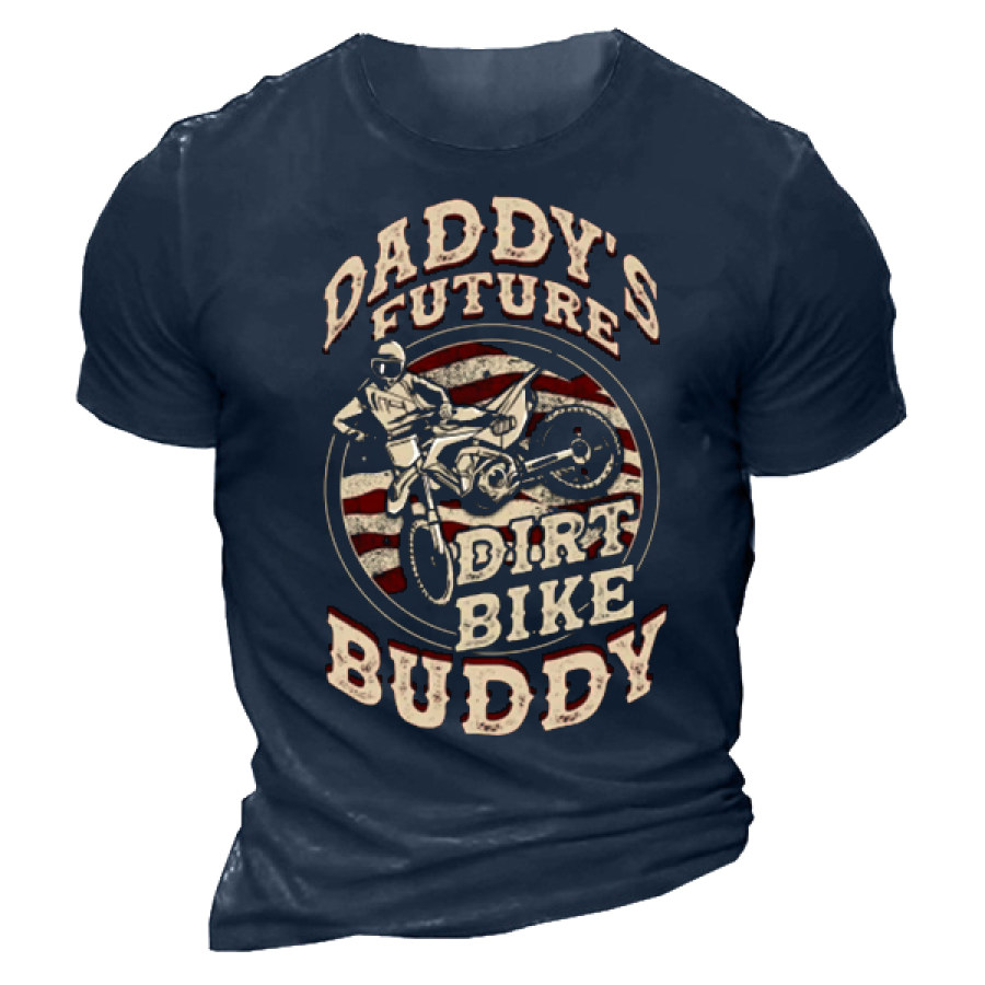 Rider American Flag Dirt Bike Racing Men's T-Shirt