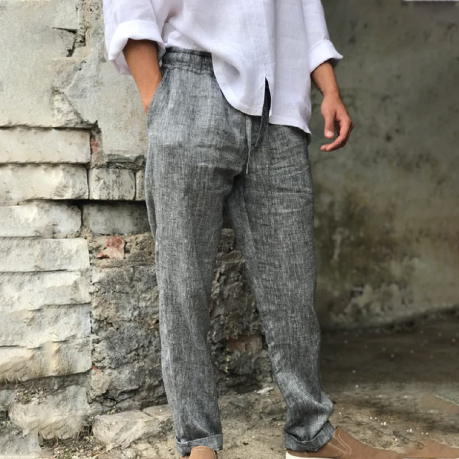Men's Linen Pants Trousers Summer Pants Beach Pants Casual Pocket Elastic Drawstring Pants
Men's Linen Pants Trousers Summer Pants Beach Pants Casual Pocket Elastic Drawstring Pants
