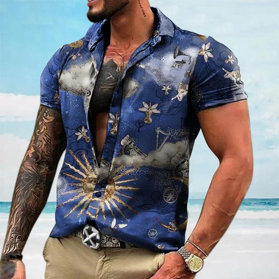 Men's Hawaiian Starry Sky Print Casual Short Sleeve Shirt
Men's Hawaiian Starry Sky Print Casual Short Sleeve Shirt
