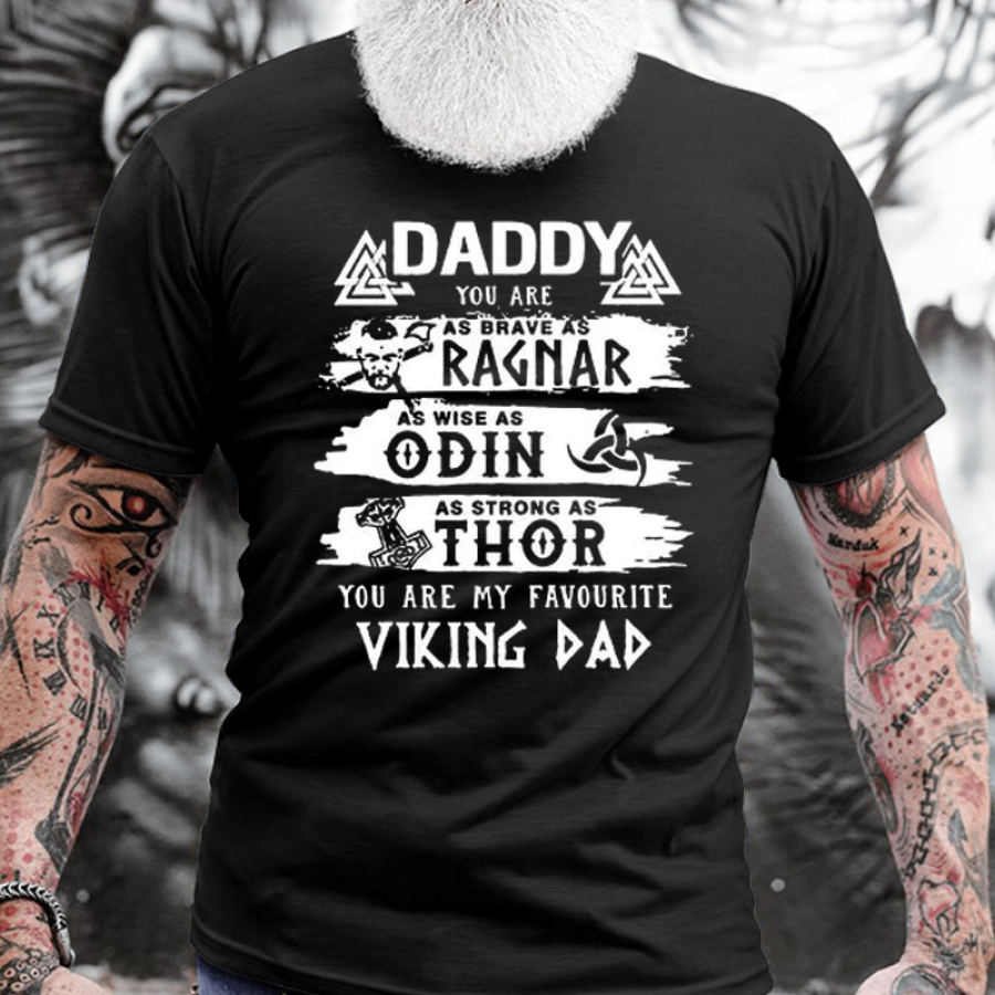Cotton Viking Dad Men's Short Sleeve T-Shirt